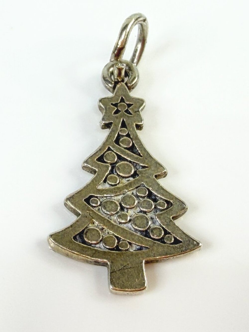 James Avery Sterling Silver Christmas Tree Charm Holiday Jewelry 1.4g JR2111